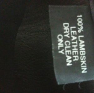 100% leather black floor length skirt